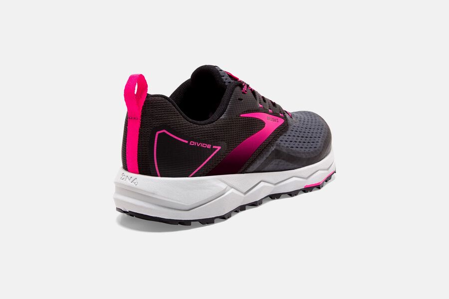 Brooks Running Shoes Womens Black/Pink - Divide 2 Trail - 6352-MQJXR